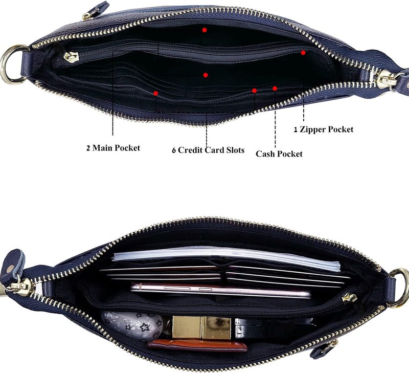 Beurlike Leather Wristlet Wallet Clutch Purses For Women Small Crossbody Phone Bags - Image 4